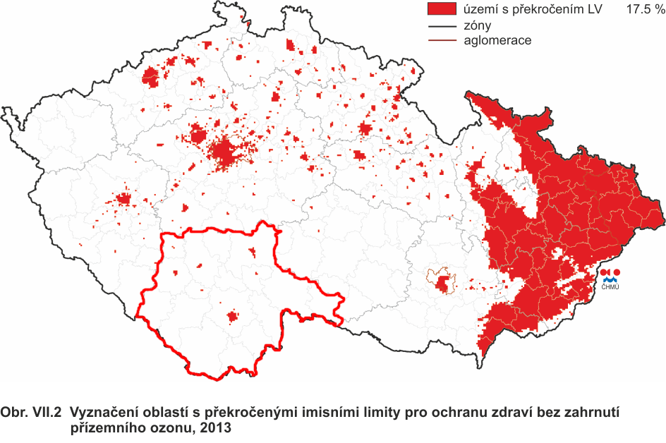 Kvalita ovzduší na Táborsku je každoročně překračována u polétavého prachu frakce PM10 (v některých letech byl Tábor zařazen mezi oblasti se zhoršenou kvalitou ovzduší v rámci ČR).