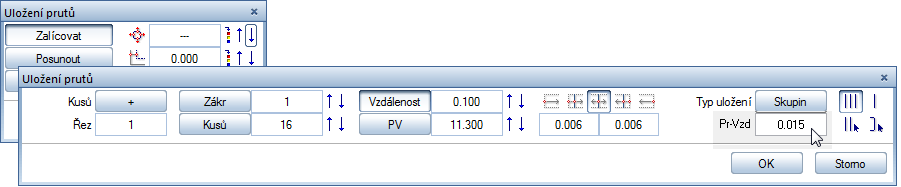 192 Cvičení 4: Výtahová jáma 3D pomocí modelu 3D (metoda 1) Allplan 2015 16 Klikněte na Uložení prutu do svazku s jinými pruty a potvrďte pomocí OK.