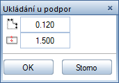 252 Cvičení 6: Strop 2D bez 3D-modelu (metoda 3) Allplan 2015 1 Klikněte na Ukládání u podpor (plovoucí panel nástrojů Zadávání a ukládání sítí).