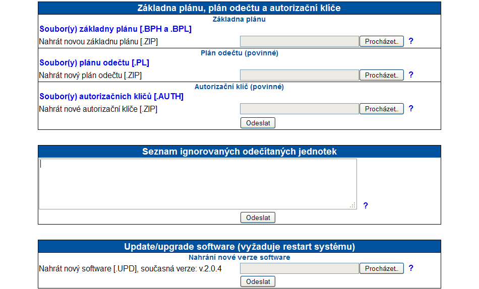 Nadměrný zpětný tok Do této kolonky zadejte limit maximálního zpětného toku v procentech. V případě, že zpětný tok vodoměru přesáhne nastavenou hodnotu, systém vyhodnotí vzniklou situaci jako chybu.