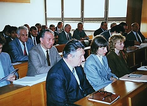 Počítačová učebna katedry s počítači PMD 85 prof. Ing. Pavel Šťáva, CSc., a prof. RNDr. Milada Kozubková, CSc., Ostrava (1988) Návštěva na Technické Univerzitě ve Wroclawi prof.