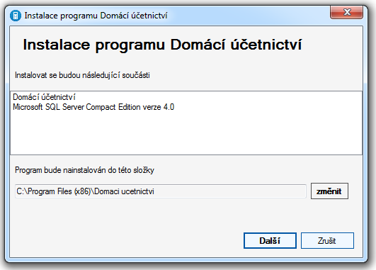 Tesseract, provede se private instalace do adresáře aplikace. Zobrazení instalovaných komponent lze vidět na obrázku 16.