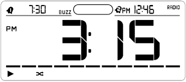 POUŢÍVÁNÍ ZAŘÍZENÍ Funkce Snooze (odloţení budíku) 1. Stiskněte tlačítko SNOOZE / DIMMER při aktivním zvuku budíku. 2. Zvuk budíku se ztlumí a opětovně se ozve znovu za dalších 7 minut. 3.