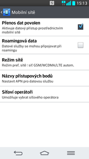 20 Nastavení internetu v zahraničí V menu zvolíte ikonu Nastavení. V horní části obrazovky kliknete na záložku Sítě. Poté ťuknete na Tethering & Sítě. Dále klepnete na Mobilní sítě.