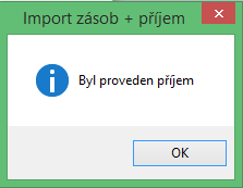 Je nutné následně položky v importním souboru upravit a spustit Otestovat vstupní data znovu. Pokud je vše v pořádku, zobrazí se okno viz. obrázek.