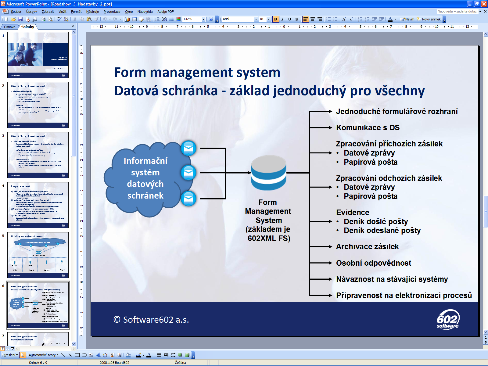 Obr.1: Schéma aplikace Form Management System Úvod do správy FMS Správu aplikace FMS provádí administrátor internetovým prohlížečem a aplikací 602XML Filler v kartě Nastavení aplikace a