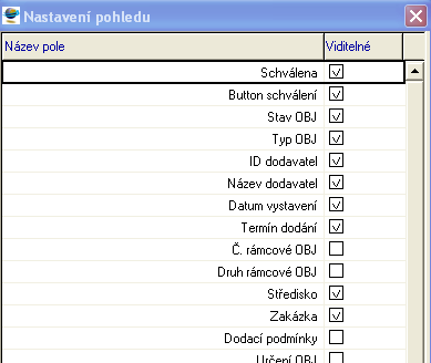 V aplikaci lze využít kontextové menu také ve vybraných úlohách (vyvolání se rovněž ovládá kliknutím pravého tlačítka myši) : v seznamu objednávek ( také v detailu objednávek v seznamu položek