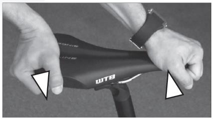 3. External tyres check Lift and turn the wheel slightly to check the tire. Look on the sides and on the running way around the circumference.