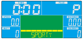 4. Pro pozastavení tréninku stiskněte START/STOP. Pro návrat do hlavní nabídky použijte tlačítko RESET. PROGRAM ZAČÁTEČNÍK 1.