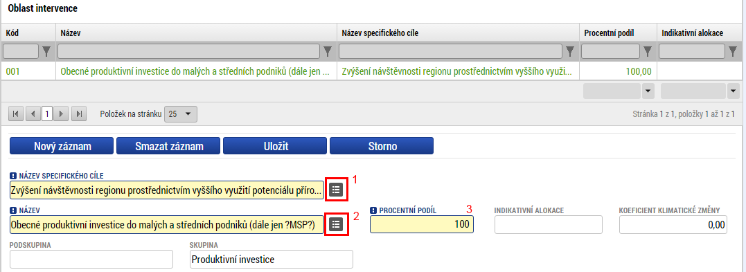 Třetí položkou na této stránce je dopad projektu za partnera, který se vybírá totožně jako umístění za partnera. 5.13.