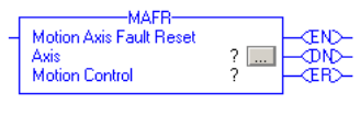 5.1.1.2 Motion Servo Off (MSF) Tato operace deaktivuje výstup pohonné jednotky pro příslušnou osu a odpojí řídicí smyčku. Obr. 28 Instrukce MSF v žebříčkovém diagramu 5.1.1.3 Motion Axis Shutdown (MASD) Tato instrukce přepne specifikovanou osu do vypnutého stavu.