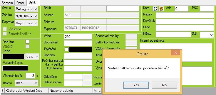 Pokud je hodnota nastavena na 1, nezobrazí se cenový kalkulátor při výběru produktu do výrobního příkazu a položka se vždy přidává v počtu 1. Verze 1.8.70.