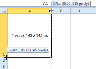 Výška řádku v Excelu Pokud chcete mít buňku stejně širokou i vysokou (čtvercový rastr), řiďte se pixely. Výška řádku v Excelu čtvercový rastr Výšku řádku ve VBA vrací vlastnosti Height a RowHeight.