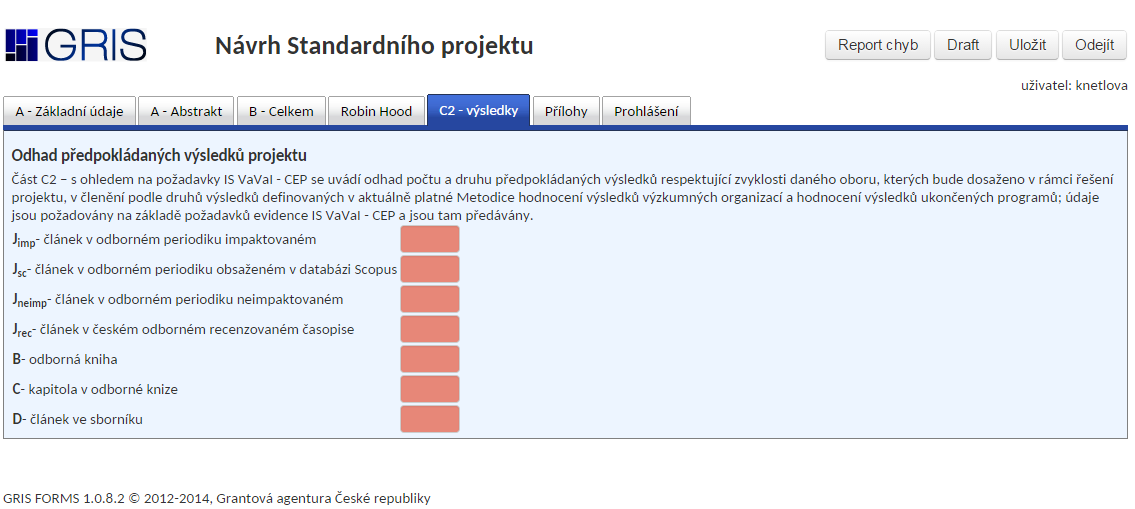 Návrh projektu část C2 část C2 Odhad počtu a druhu