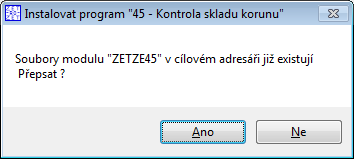 2.4 KONTROLY A PROBLÉMY PŘI INSTALACI V případě chybného zadání adresáře nebo chybějícího případně spuštěného programu STEREO se objeví chybové hlášení: V zadaném adresáři nebyl nalezen program