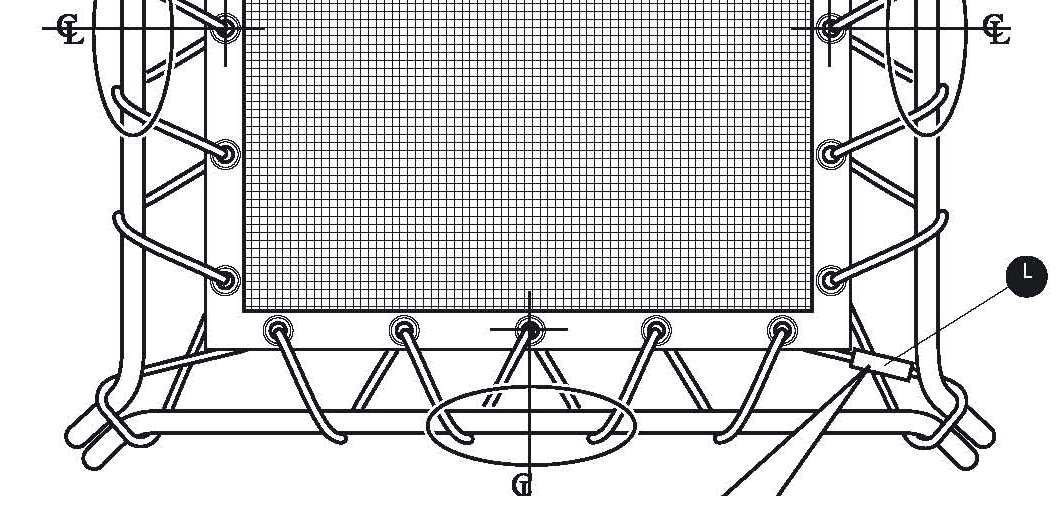 Jakmile dosáhnete středu strany, začněte provlékat druhý konec lana opět do středu dané strany (viz Obrázek 6).
