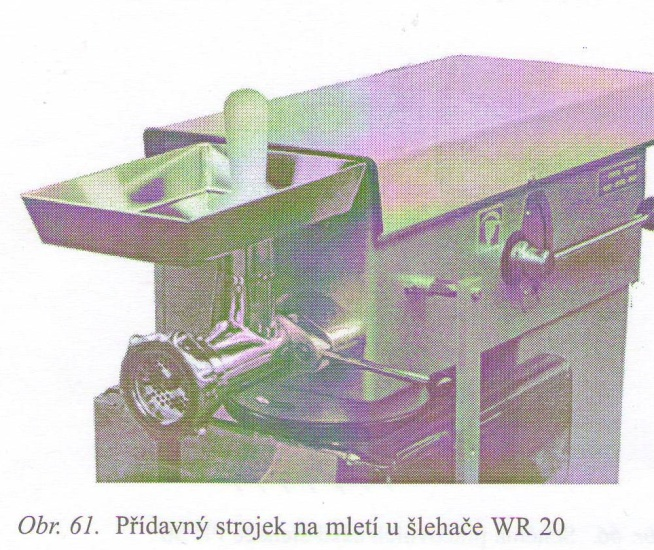 Pomocné strojky ke šlehacím strojům Mlýnek na mák kráječ s výměnnými řezacími