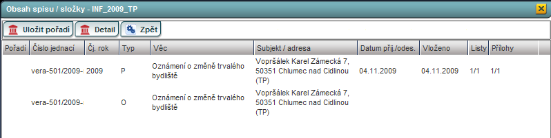 Spisové znaky - tento číselník je seznam spisových znaků, které si buď založíte sami, nebo si je necháte naimportovat a z těchto nahrátých