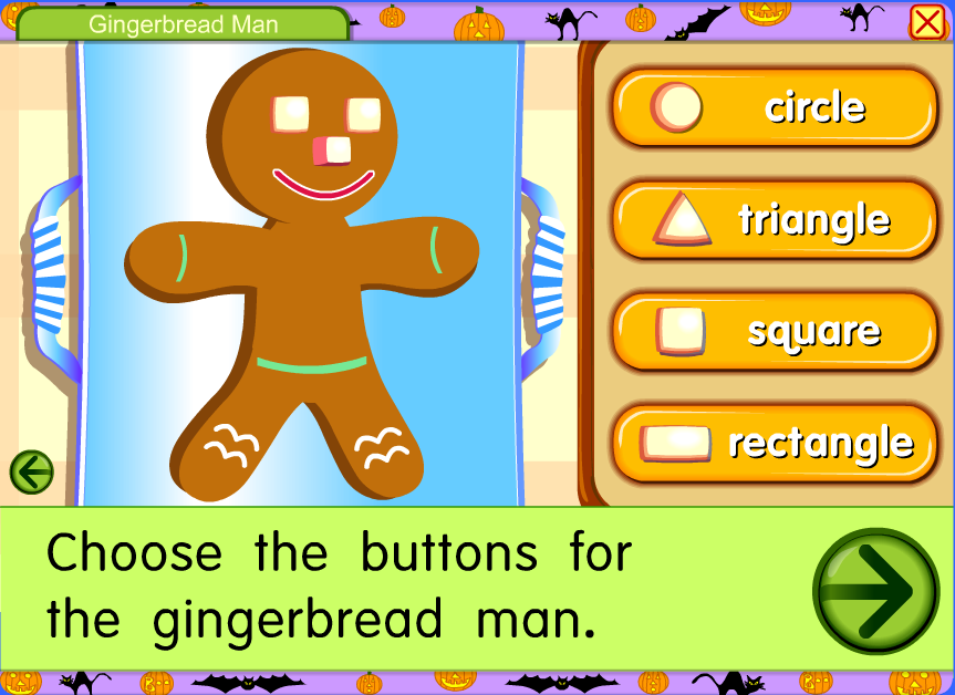 6.2.3 Word Hunt Učivo: doplňování slov do vět podle obrázku Odkaz k zobrazení: http://goo.gl/1lu7 6.2.4 Gingerbread Man Učivo: