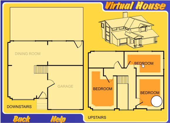 8 Virtual House Učivo: slovní zásoba k tématu domov, bydlení Vstupní prostředí aplikace, volíte zde,