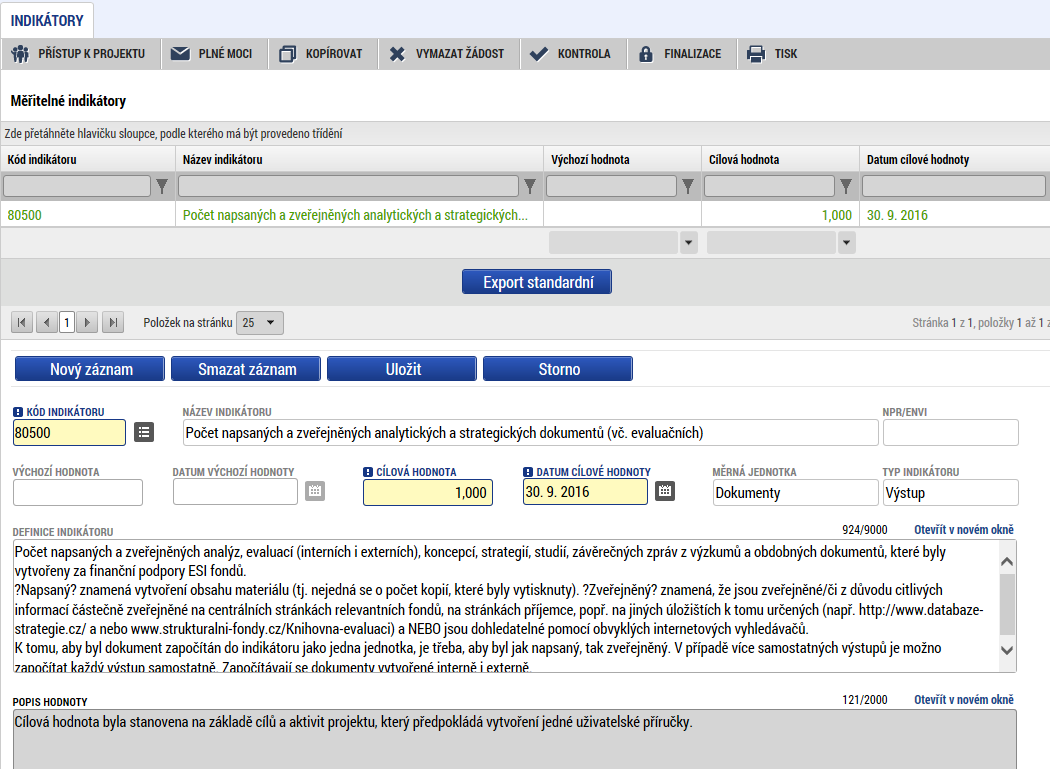 Popis etapy žadatel uvede stručnou charakteristiku etapy (realizované aktivity v etapě, předpoklady a rizika etapy).