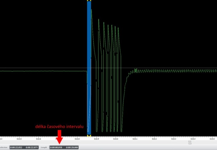 Obr. 5 Záznam signálu