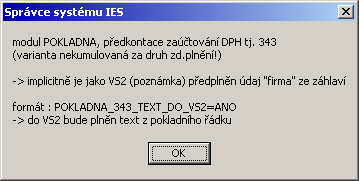 P O K L A D N A P.01 Zaokrouhlování příjmových pokladních dokladů 1. Automatické zaokrouhlení příjmových pokladních dokladů v národní měně formát: POKLADNA_ZAO_PD_KC=NE implicitně: ANO 2.