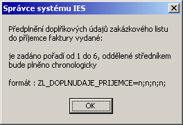 Z A K Á Z K O V Ý L I S T Z.01 Implicitní kniha běžných faktur vydaných formát: ZL_KFV=0001 Z.02 Denní plán zakázek, "resty" formát: ZL_DENNIPLAN_RESTY=7 ZL.