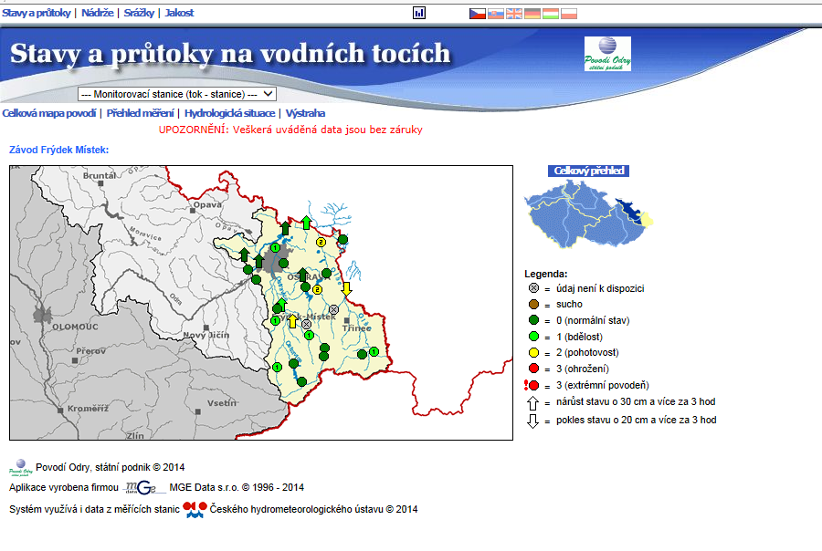 informačního portálu VODA Zdroj: http://voda.gov.