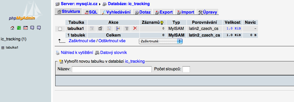 phpmyadmin Aplikace phpmyadmin je aplikace poskytující webové rozhraní pro kompletní správu serverů a databází MySQL. Vývoj aplikace byl zahájen v roce 1998.