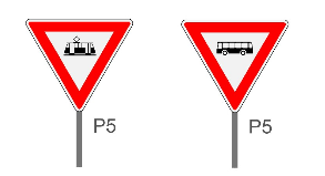Připomínka 5 přednost v jízdě určenému vozidlu a) Navrhujeme umožnit provádění DZ č. P5 i se symbolem cyklisty či jízdního kola (tj.