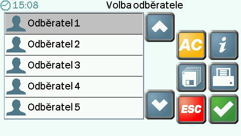 2.2.4 Zobrazení / Editace / Vymazání informací v paměti pro odběratele / Nastavení hmotnosti táry CZ694-03.PCX Informace v paměti tvoří: - Celkový náklad tj.