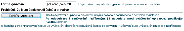 6.9. Ukončení vyúčtování Pracovní cesty cestující osoba Pomocí menu https://pcest.ro.vutbr.