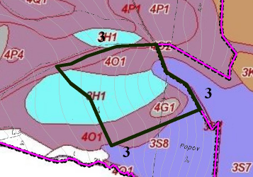 Číslo Název Charakter Mapa STG Rozloha Charakteristika 3 (generelové číslo 1203) V Popovu Lokální biocentrum vložené do regionálního biokoridoru 5 4A-AB3 8,20 ha Výhradně lesní biocentrum: Zahrnuje