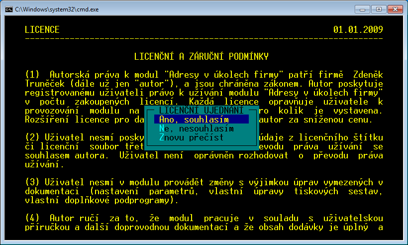 2.1 INSTALACE Z DOS INSTALÁTORU Modul se instaluje z flashdisku, CD, resp. je možné jej instalovat z pevného disku, pokud instalační soubory zkopírujete do instalačního adresáře.