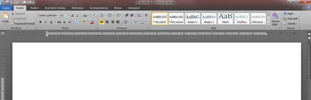 Obrázek 7: Word prostředí Obrázek 8: Writer prostředí Z obou obrázků (obrázek 7, obrázek 8) je patrné, že oba tyto editory využívají vzhled