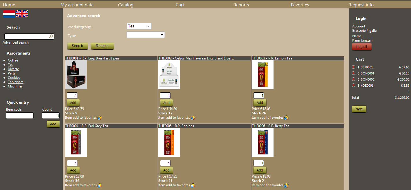 1 velkoobchod, B2B B2B portál Online katalog Kategorizovaný sortiment Informace o produktech