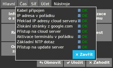 4 Nastavení terminálu 4.1. Nastavení parametrů přes menu terminálu Do uživatelského menu vstoupíte přes ikonu v horní liště obrazovky terminálu. Do menu se přihlásíte heslem.