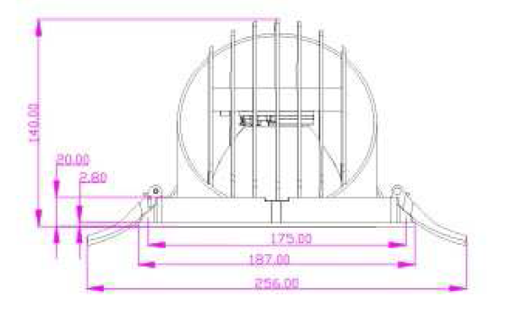 LED svítidla Vestavné LED svítidlo VEWI 1010 Díra v SDK: průměr 152 mm LED 26W 4.