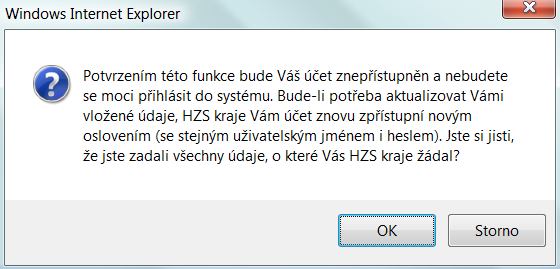 3.7 Potvrzení ukončení zadávání dat U všech dat pořízených dodavatelem systém automaticky zaznamená, že garantem dat je právě tento dodavatel, tzn. že za tato data zodpovídá.