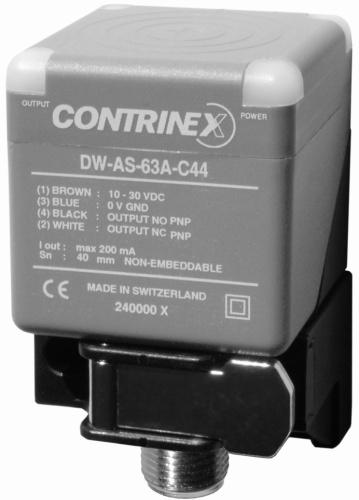 Induktivní snímače specielní řady C44 DW-AD-62A-C44 B 20 mm 100 Hz PNP, sp/rozp konektor M12 ano 1 DW-AD-63A-C44 NB 40 mm 100 Hz PNP, sp/rozp konektor M12 ano 1 Obr.