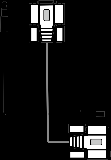 Připojení externího počítače USB kabel Audio kabel VGA kabel Počítač 1. Připojte VGA kabel (15pinový) mezi portem VGA a externím PC.
