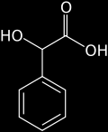 -hydroxykyseliny - kyselina mandlová též k. fenylglykolová, systematický název 2-hydroxy-2-fenylethanová, resp.