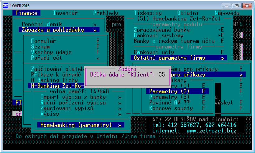 která se zadává v Parametrech pro příkazy. y je koncovka souboru s příkazy. Při zápisu údajů nelze použít takzvané náhradní znaky * a?