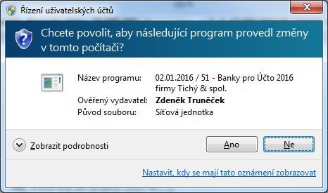 modulu, protože z modulu v Účtu 2016 umí stáhnout jen modul pro Účto 2016.