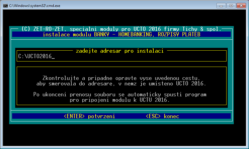 Máte-li Účto na počítači s operačním systémem DOS nebo Windows 3.x, je nutné vyžádat si pro instalaci do takového počítače instalační soubory v DOSinstalátoru. 2.