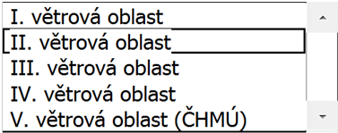 výpočet tlaku větru: II. větrová oblast v b,0 = 25 m/s souč. směru větru a s. ročního období c dir = 1 c season = 1 základní rychlost větru v b =c dir.c season.v b,0 v b = 25 m/s základní dynamický tlak ( 0,5.