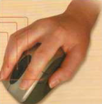 Jak správně na myš Myš uchopte volně položenou rukou, dlaň leží na myši, prsty by měly dohmátnout na tlačítka.