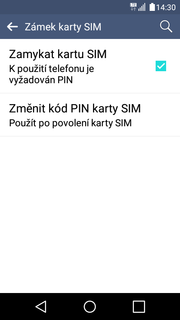 Změna PIN kódu 1. V menu stisknete ikonu Nastavení. 2.