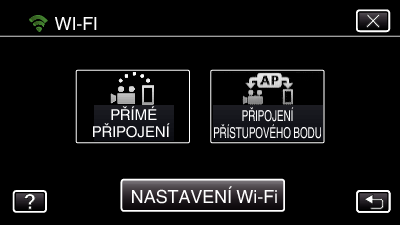 Použití Wi-Fi vytvořením QR kódu Použití aplikací pro smartphone (A str 98) Ruční registrace přístupového bodu Vytváření QR kódu o Zadejte položky nezbytné k registraci přístupového bodu 0 Všechny